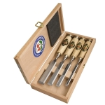 Zestaw dłut stolarskich płaskich KIRSCHEN - 4 cz. w  kasecie (10, 16, 20, 26 mm)