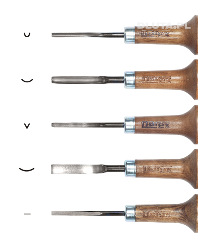 Zestaw dłut do drzeworytu NAREX Profi - profile