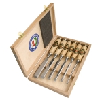 Zestaw dłut stolarskich płaskich KIRSCHEN - 6 cz. w  kasecie (6, 10, 12, 16, 20, 26 mm)
