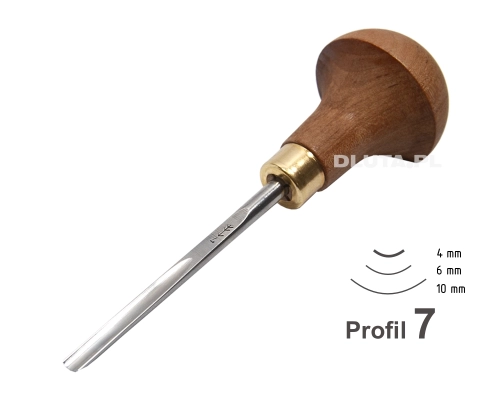 Dłuto półokrągłe do drzeworytu i linorytu PFEIL , profil 7, szer. 4 mm