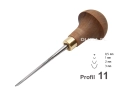 Dłuto półokrągłe do drzeworytu i linorytu PFEIL , profil 11, szer. 0,5 mm