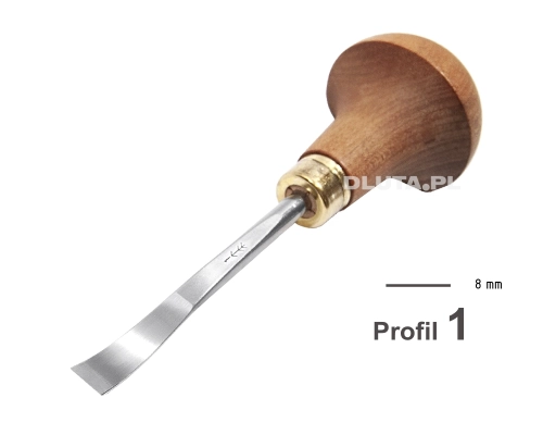 Dłuto "łyżka" płaskie do drzeworytu PFEIL, profil 1, szer. 8 mm