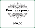 Bon zakupowy o wartości 400 zł - szablon nr 2 - elegancki