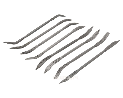 Zestaw 8 tarników profilowych do pracy zgrubnej (nr 3) HATTORI, 180 mm