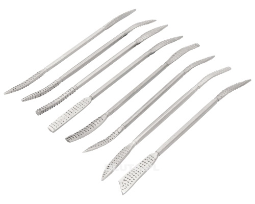 Zestaw 8 tarników profilowych do pracy zgrubnej (nr 3) HATTORI, 190 mm