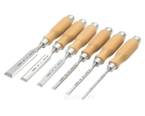 Zestaw dłut stolarskich płaskich NAREX Standard - 6 cz. w kasecie (6, 10, 12, 16, 20, 26 mm)