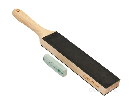 Polerka skórzana, dwustronna (strop skórzany) z pastą BEAVER CRAFT